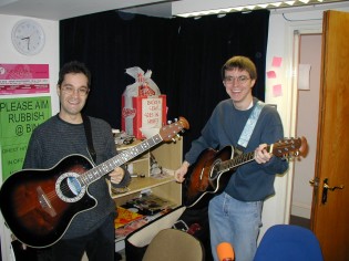 look mummy, we're on the radio - ren and robin at ICR FM