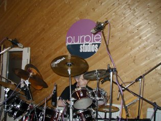 Martin on drums